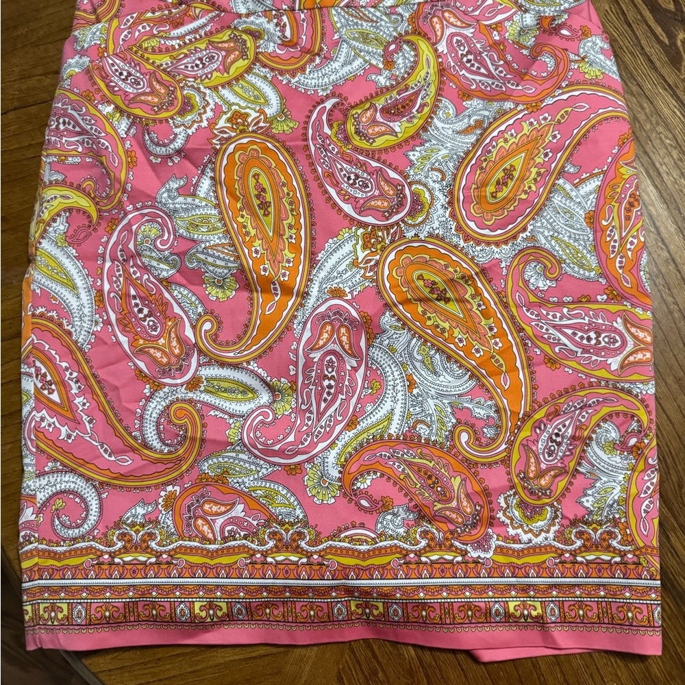 Charter Club Pink and Orange Paisley Skirt